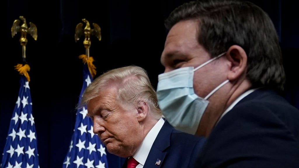 Trump blames DeSantis for COVID deaths