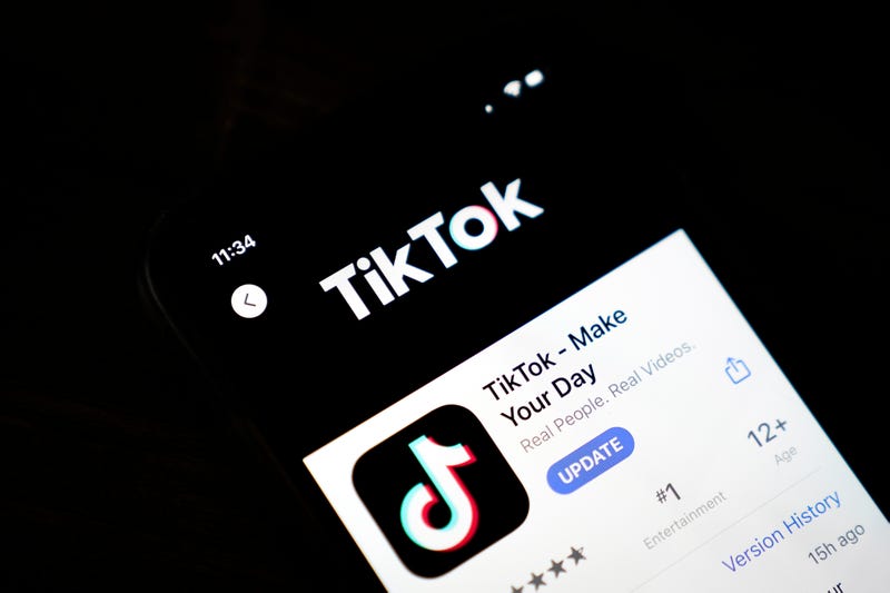 this image shows the download/update screen for TikTok via the iPhone app store. It displays the recommended age range as 12+