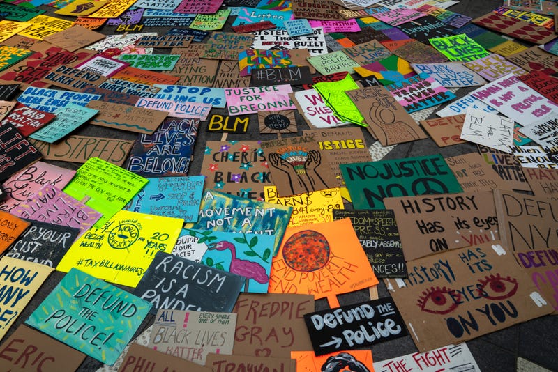 Black Lives Matter signs