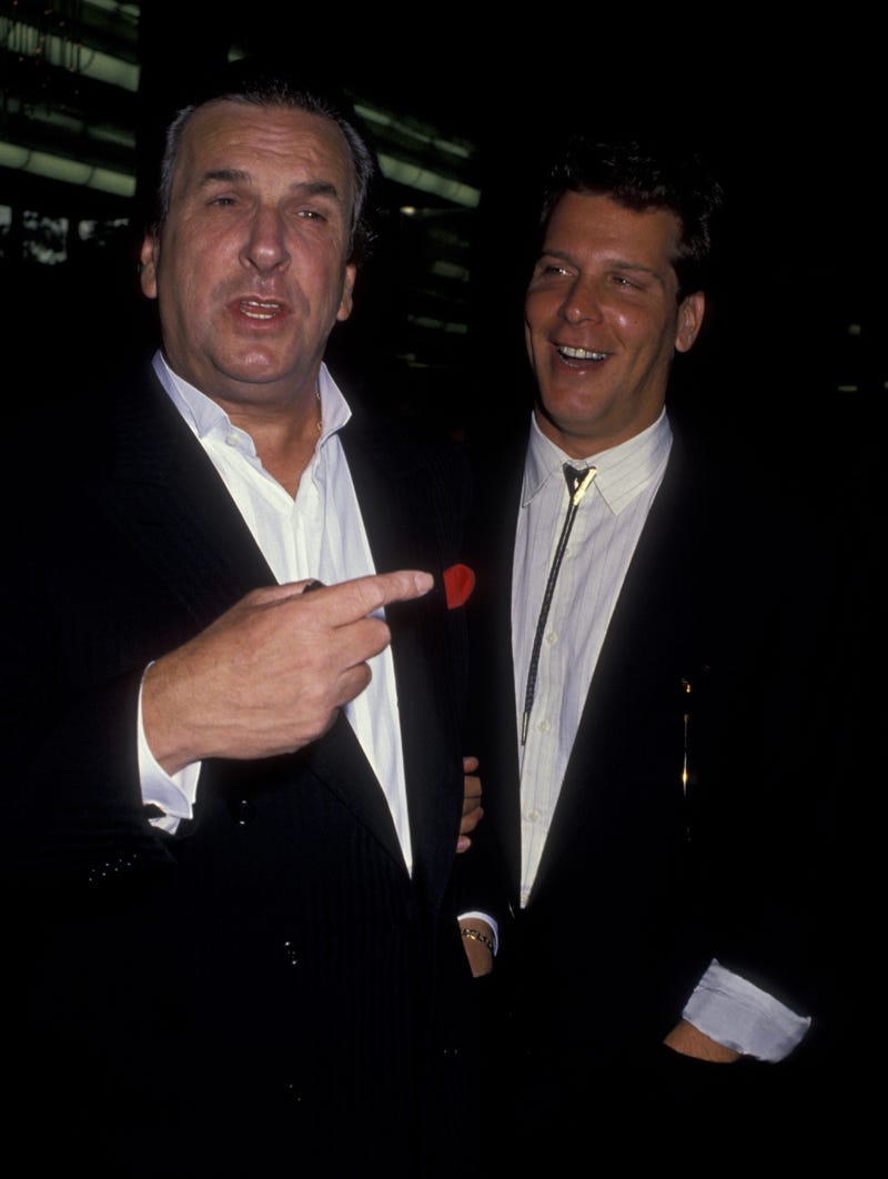 Danny Aiello (left) and son Rick Aiello (right) attend the premiere of 'Do The Right Thing'  in 1989.