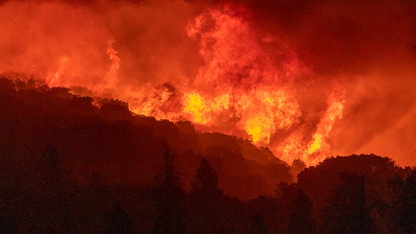 Family Runs Out of Gas While Fleeing Wildfires