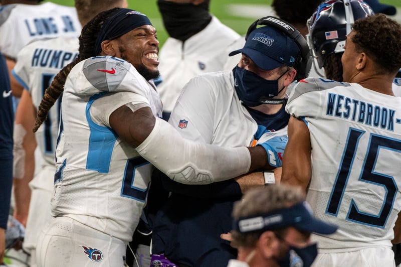 Arthur Smith, now of the Atlanta Falcons, during his previous stint as Titans offensive coordinator
