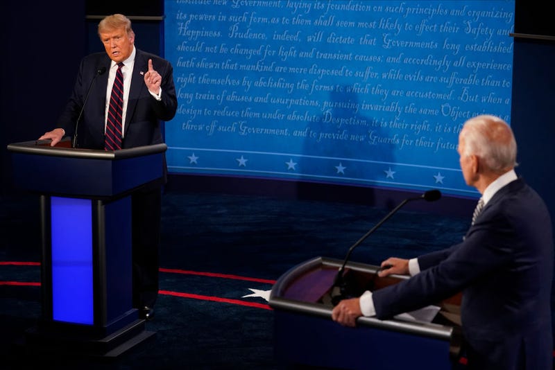 Donald Trump and Joe Biden during 2020 Presidential Debate