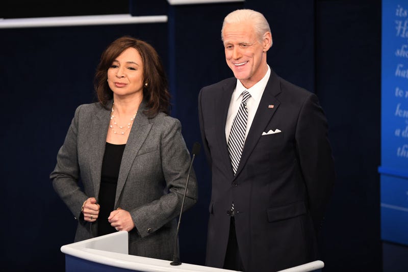 "Chris Rock," "Saturday Night Live" Episode 1786. Maya Rudolph as Kamala Harris and Jim Carrey as Joe Biden during the "First Debate" Cold Open on Saturday, Oct. 3, 2020