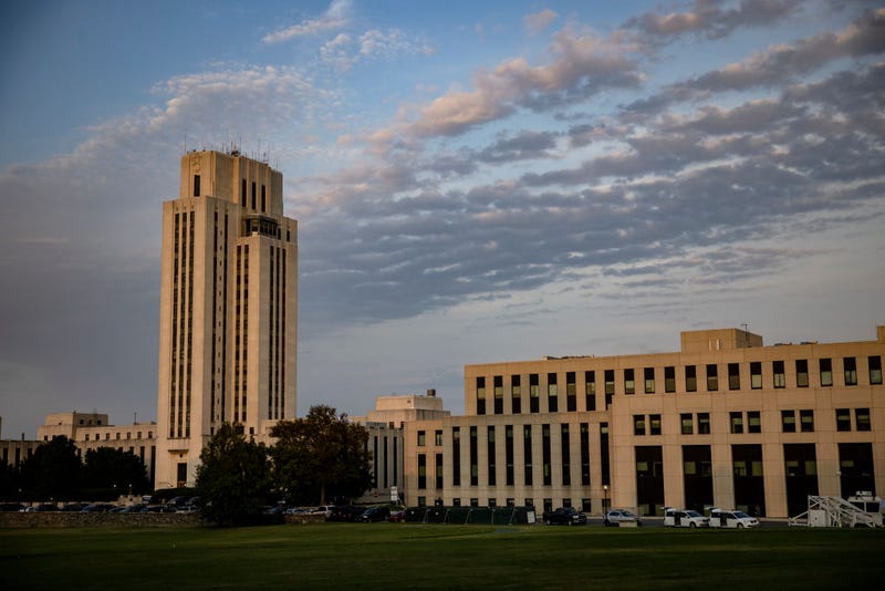 A general view of the facade of Walter Reed National Military Medical Center.