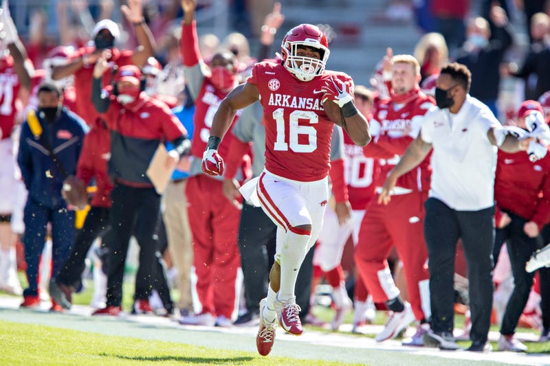 Arkansas receiver Treylon Burks