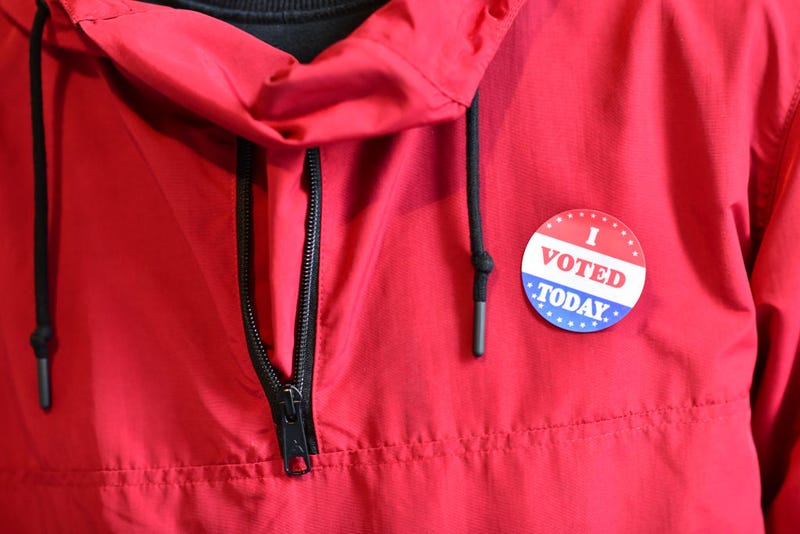 A voter wears an "I VOTED TODAY" sticker after casting his ballot at the Philadelphia City Hall satellite polling station on October 27, 2020 in Philadelphia, Pennsylvania.