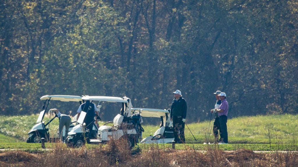 Trump golfs as 2020 defeat is called, vows to continue fighting in court