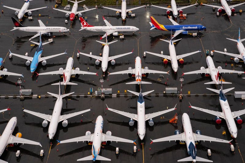 Boeing 737 Max airplanes sit parked at Boeing Field on November 18, 2020 in Seattle, Washington. The U.S. Federal Aviation Administration (FAA) today cleared the Max for flight after 20 months of grounding. The 737 Max has been grounded worldwide since March 2019 after two deadly crashes in Indonesia and Ethiopia. (Photo by David Ryder/Getty Images)
