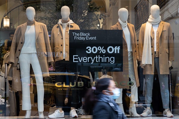 Store offering Black Friday sales. 