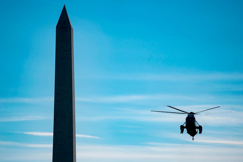 US President Donald Trump arrives at the White House aboard Marine One on November 29, 2020 in Washington, DC. - President Trump spent the Thanksgiving weekend at Camp David and his Trump National Golf Course in Virginia.