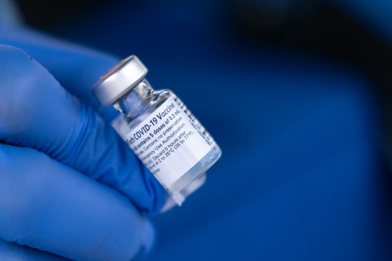 A vial of the Pfizer-BioNTech COVID-19 vaccine.
