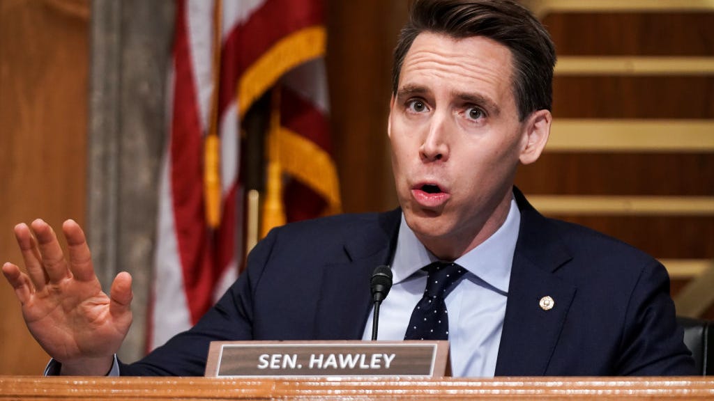 Sen. Josh Hawley claims 'Antifa scumbags' threatened his wife, newborn outside his home