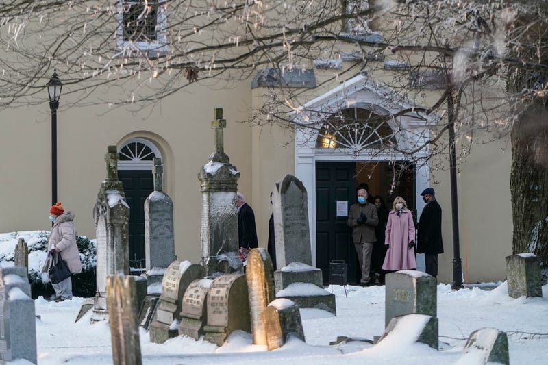 President-elect Joe Biden departs after a church service with Dr. Jill Biden at St. Joseph on the Brandywine on December 18, 2020 in Wilmington, Delaware. 