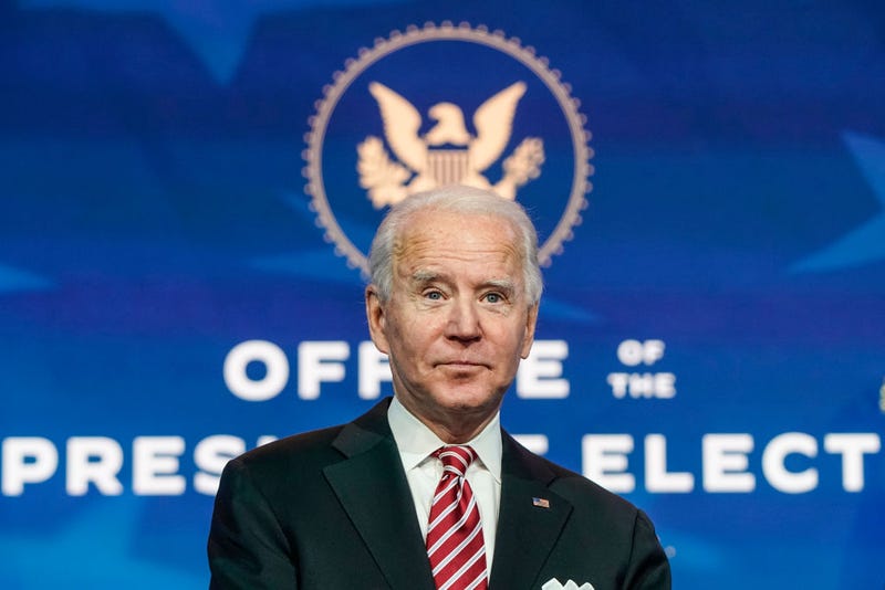 President-elect Joe Biden announces Miguel Cardona as his nominee for Education Secretary at the Queen theatre on December 23, 2020 in Wilmington, Delaware. 
