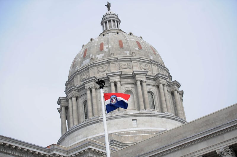 The Missouri state flag is seen flying outside the Missouri State Capitol Building on Jan. 17, 2021 in Jefferson City.