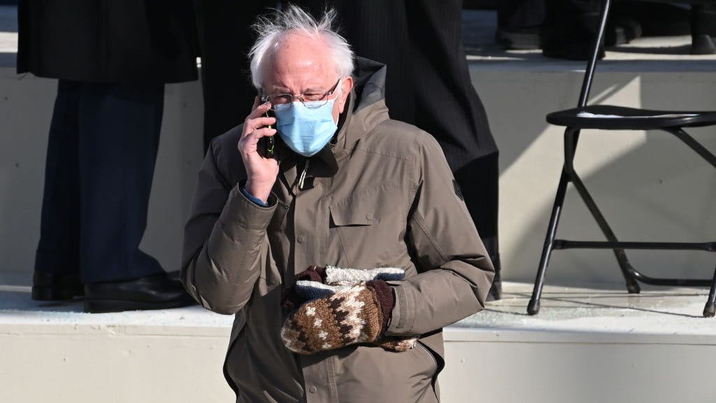 Bernie Sanders is selling a sweatshirt inspired by viral inauguration meme for a good cause
