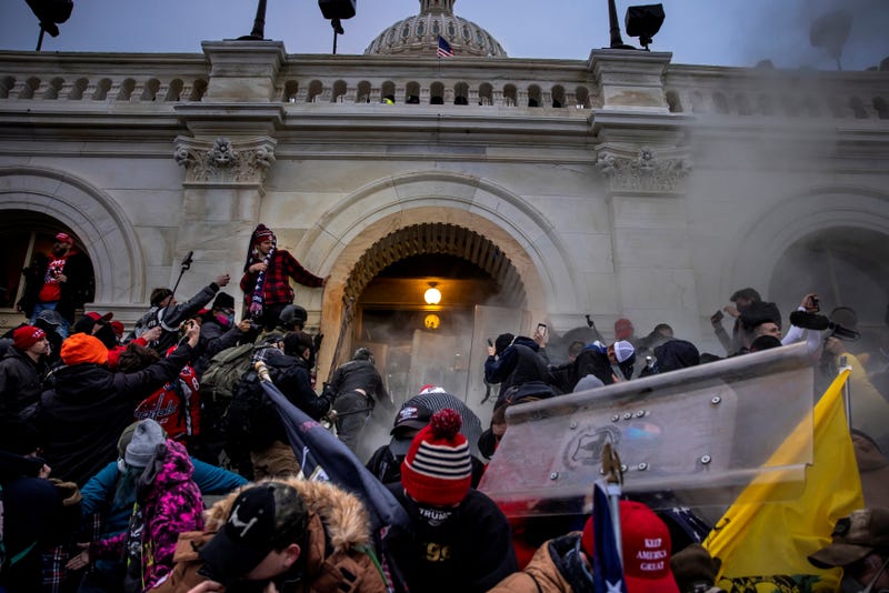 Trump supporters clash with police and security forces as people try to storm the U.S. Capitol on Jan. 6, 2021 in Washington, D.C.