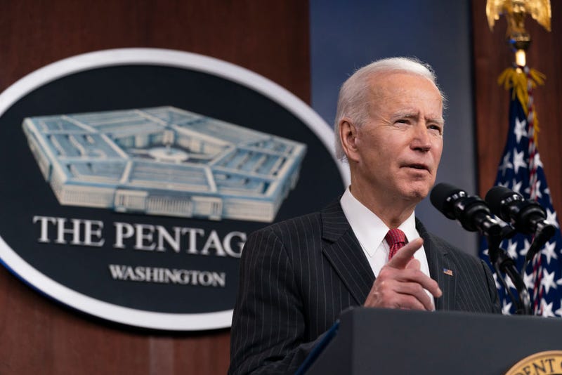 President Joe Biden at the Pentagon