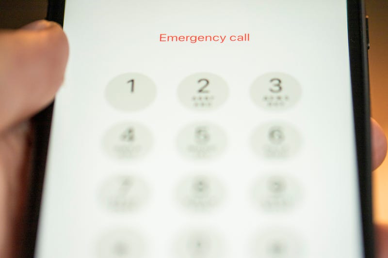 Emergency Call screen on cell phone