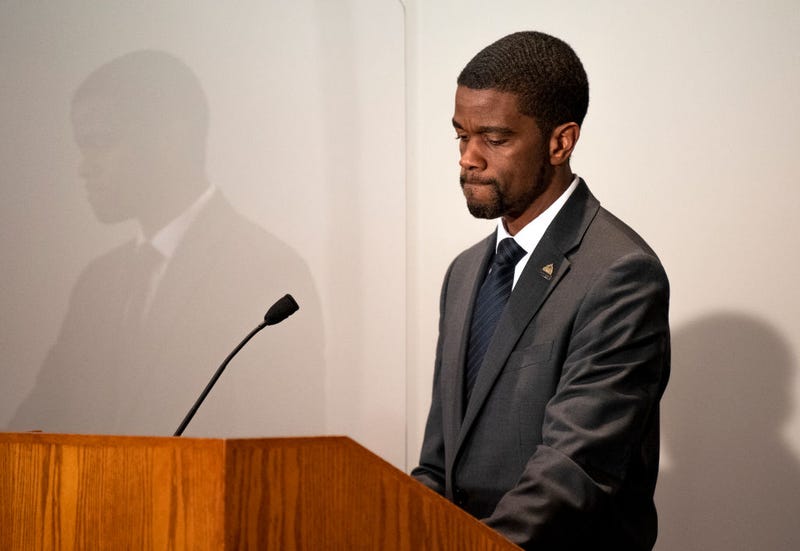 St. Paul Mayor Melvin Carter speaks at a press conference about public safety on April 19, 2021 in St. Paul, Minnesota.