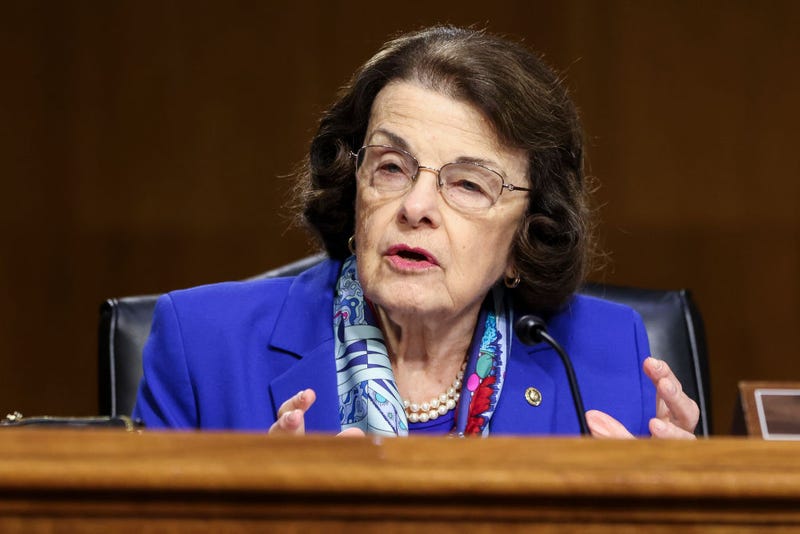 Sen. Dianne Feinstein, D-CA, speaks during a Senate Appropriations Committee hearing to examine the American Jobs Plan, focusing on infrastructure, climate change, and investing in our nations future on April 20, 2021 in Washington, DC.