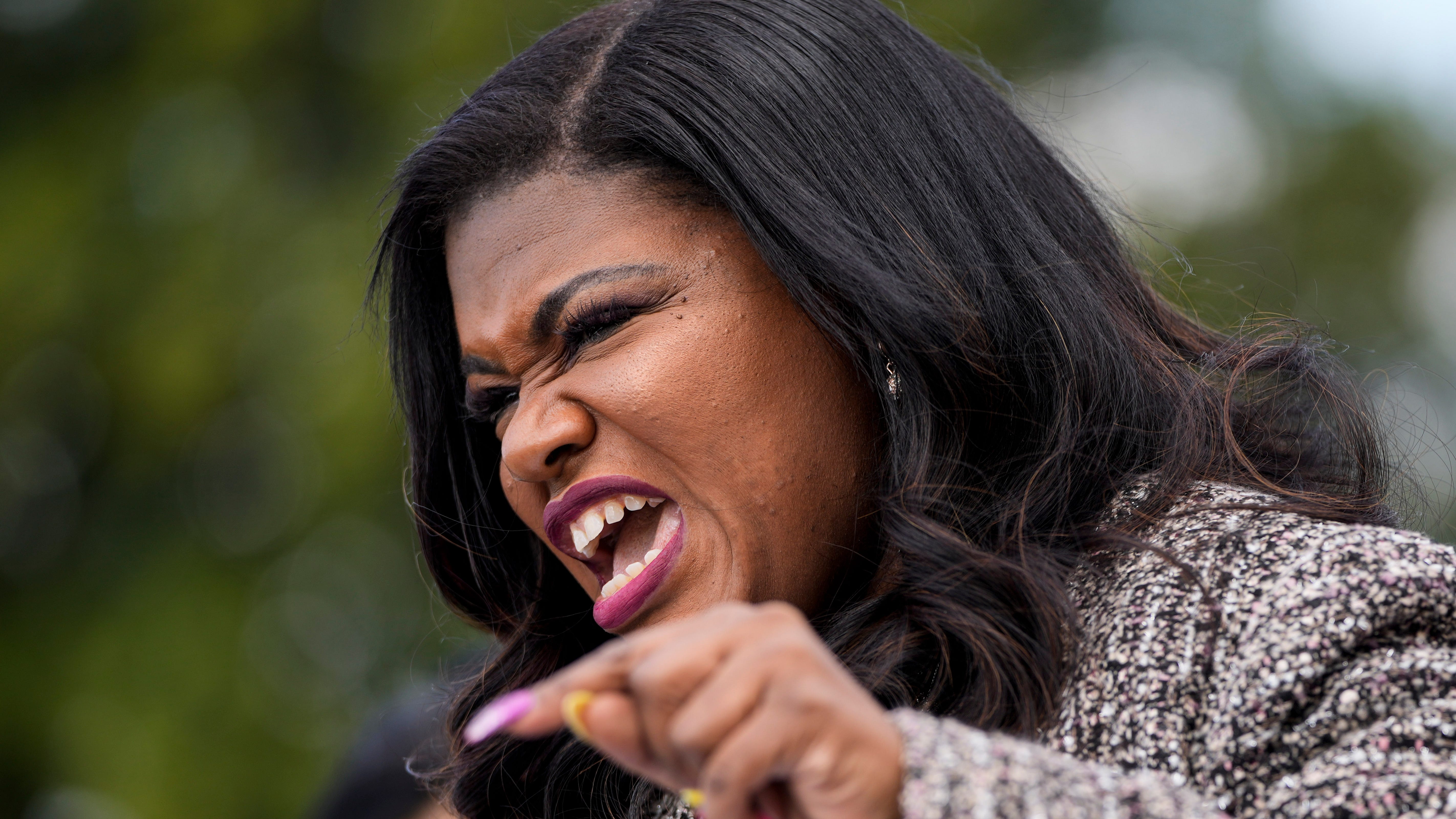 Cori Bush celebrates the extension of eviction moratorium