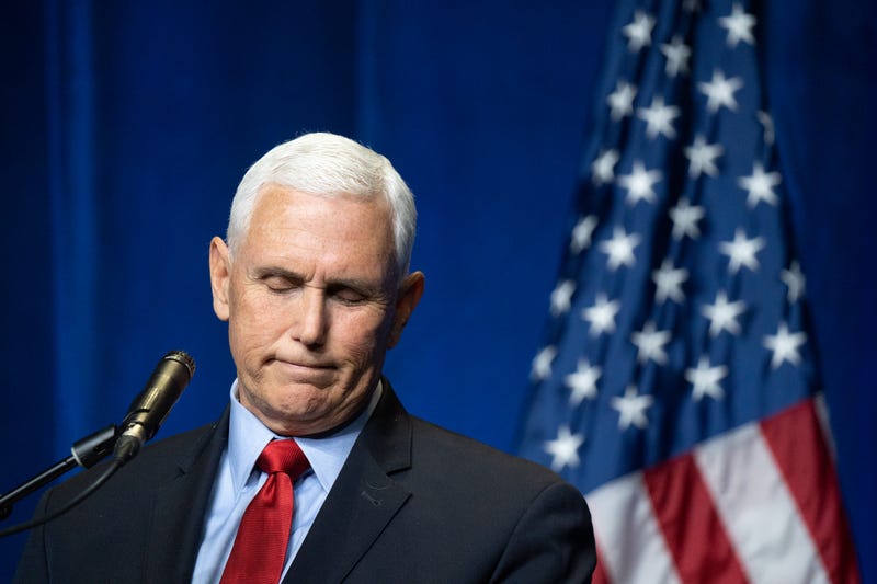 Former Vice President Pence in April at his first appearance since leaving office.