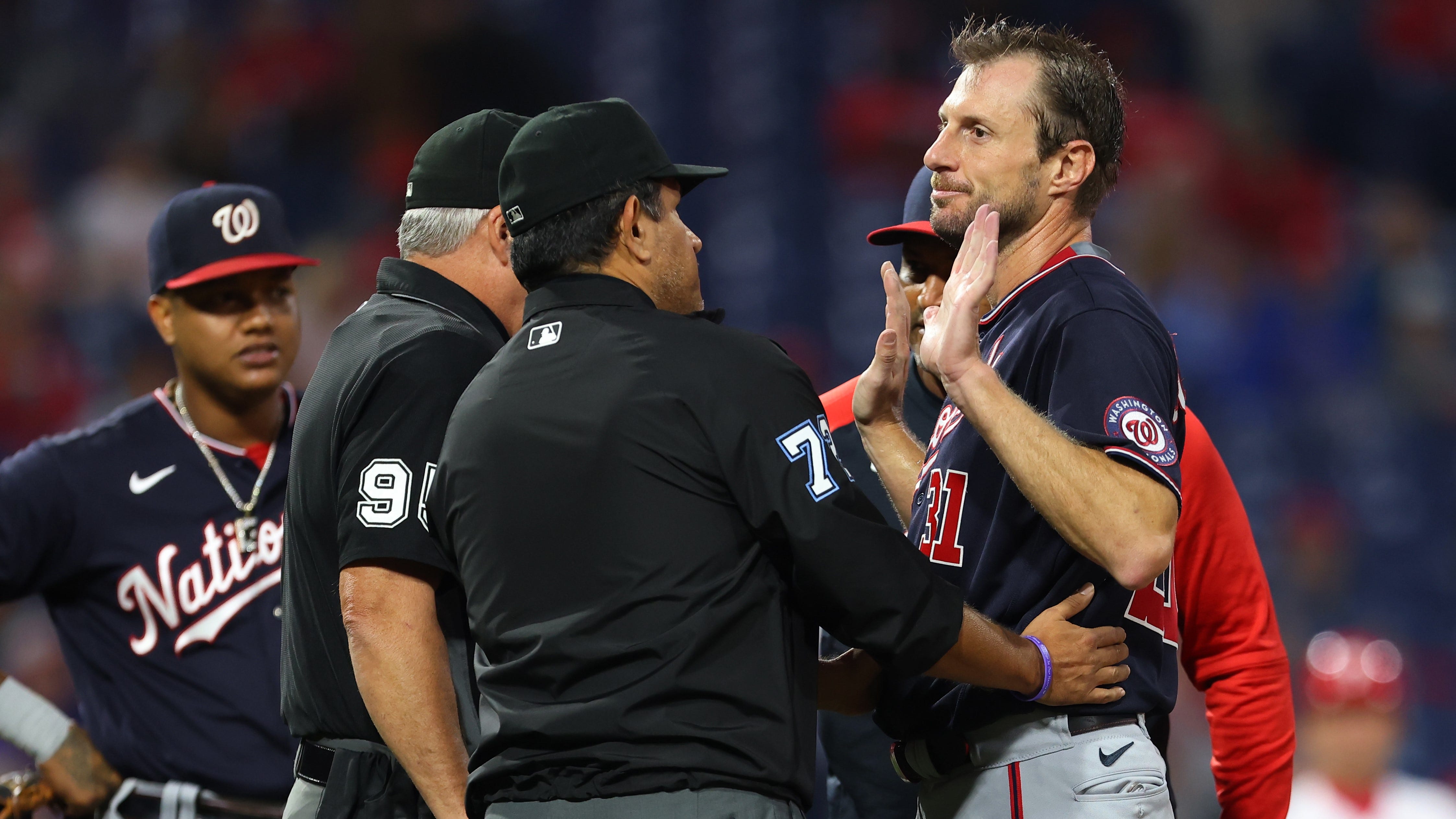 Girardi ejected after Scherzer searched numerous times for foreign substances