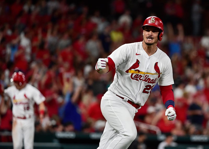 Nolan Arenado #28 of the St. Louis Cardinals