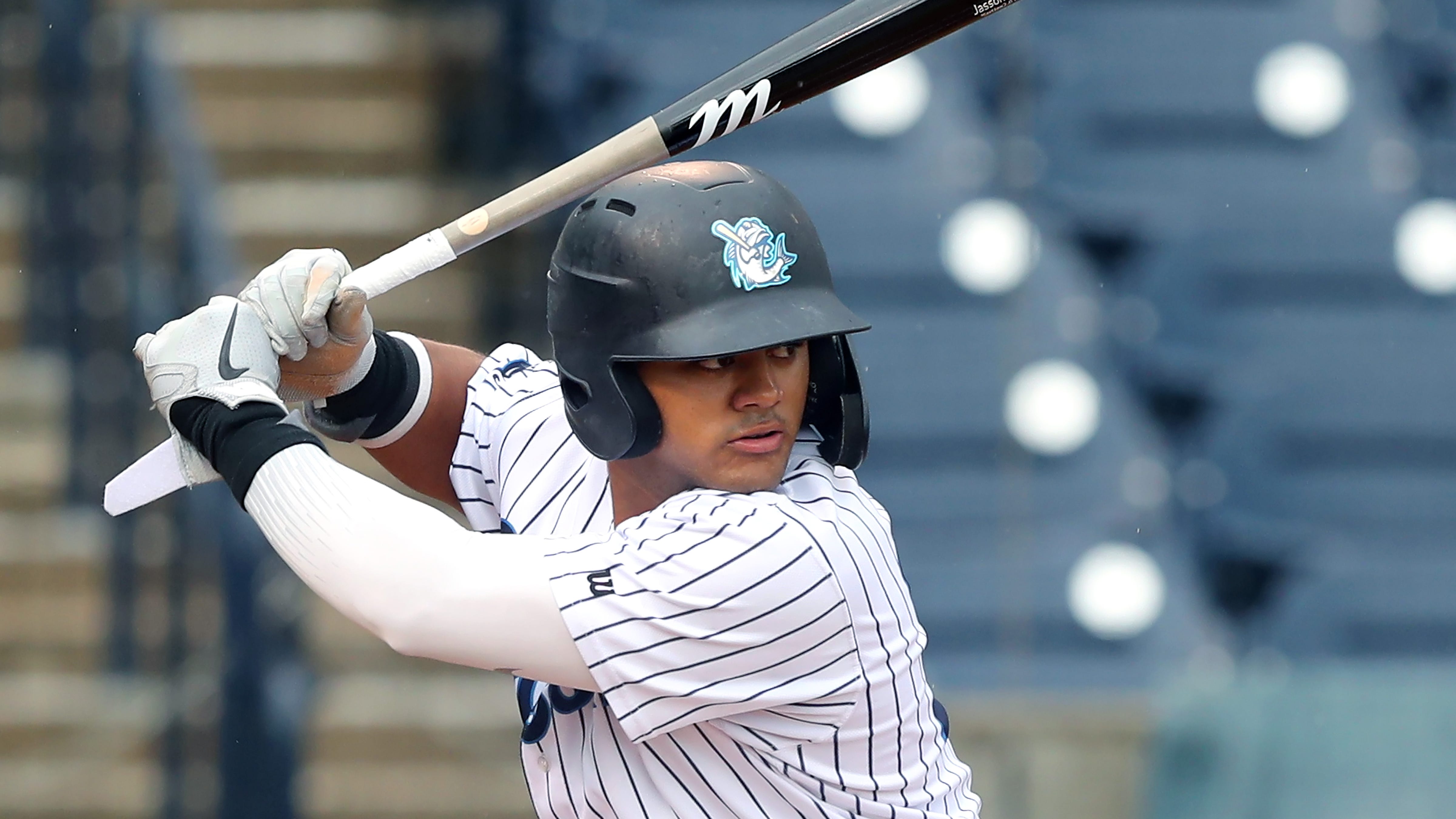 Jasson Dominguez talks hitting adjustments, Mickey Mantle comparisons at minor league camp