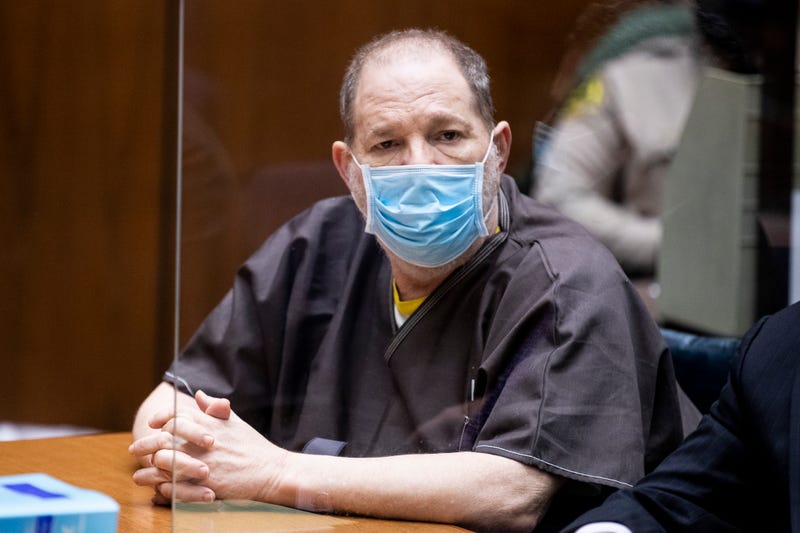 Former film producer Harvey Weinstein listens in court during a pre-trial hearing for Weinstein, who was extradited from New York to Los Angeles to face sex-related charges at Clara Shortridge Foltz Criminal Justice Center on July 29, 2021 in Los Angeles, California.