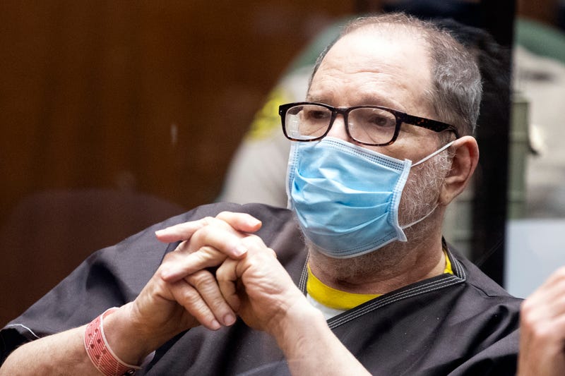 Former film producer Harvey Weinstein listens in court during a pre-trial hearing for Weinstein, who was extradited from New York to Los Angeles to face sex-related charges at Clara Shortridge Foltz Criminal Justice Center on July 29, 2021 in Los Angeles, California.