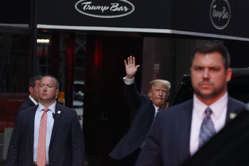 Former U.S. President Donald Trump leaves Trump Tower in Manhattan on August 16, 2021 in New York City.