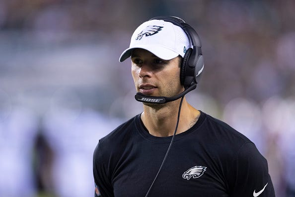 Jonathan Gannon is the defensive coordinator for the Eagles.