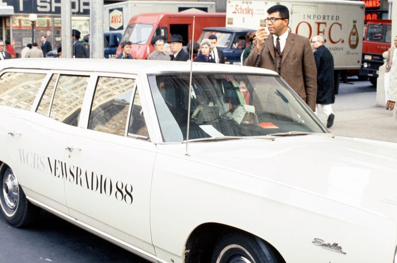 WCBS radio reporter Ed Bradley is pictured on October 12, 1968