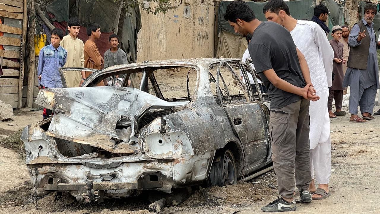 PHOTOS: US defense system blows up ISIS car used to fire rockets at Kabul airport