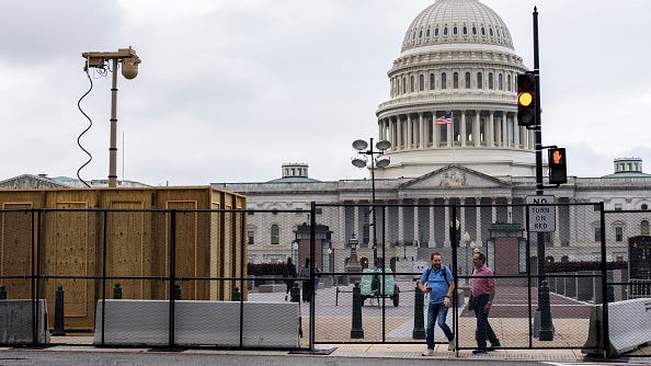 Fencing is going up around the Capitol before Biden’s State of the Union, due to potential trucker protests