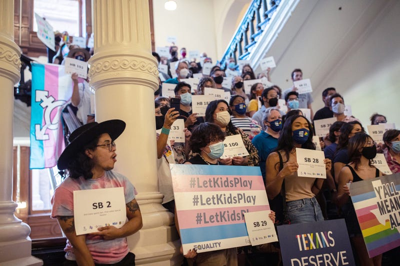 protesters for lgbt in Texas