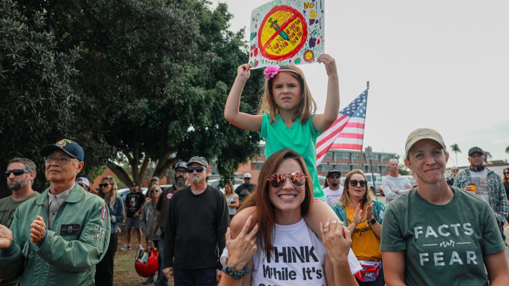 Parents, teachers rally against vaccine mandate in California schools