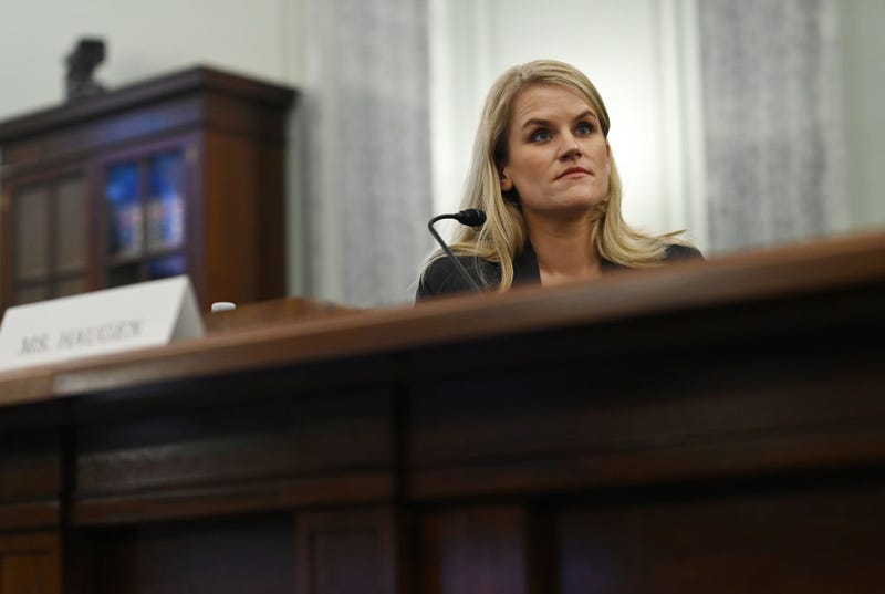 Facebook whistleblower, Frances Haugen appears before the Senate Commerce, Science, and Transportation Subcommittee during a hearing entitled 'Protecting Kids Online: Testimony from a Facebook Whistleblower' at the Russell Senate Office Building on October 05, 2021 in Washington, DC.