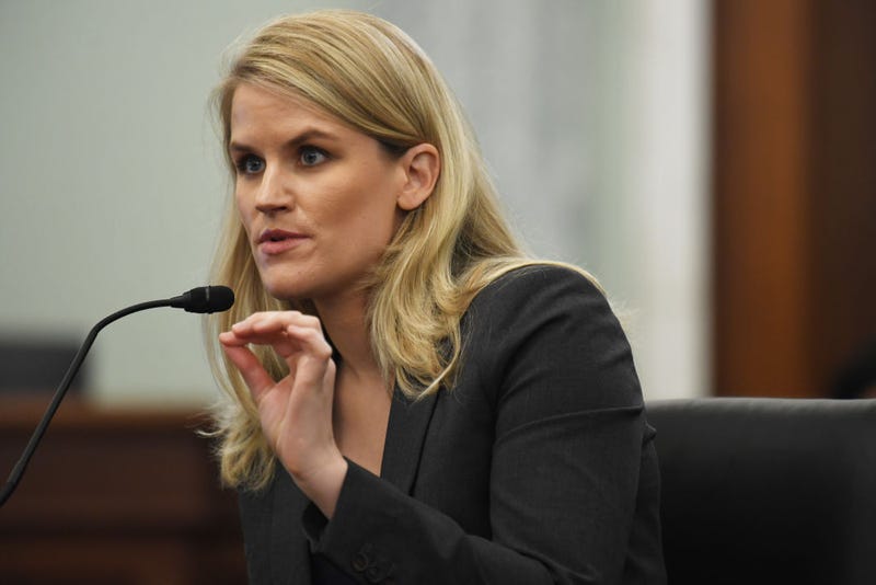 Facebook whistleblower, Frances Haugen appears before the Senate Commerce, Science, and Transportation Subcommittee at the Russell Senate Office Building on October 05, 2021 in Washington, DC.