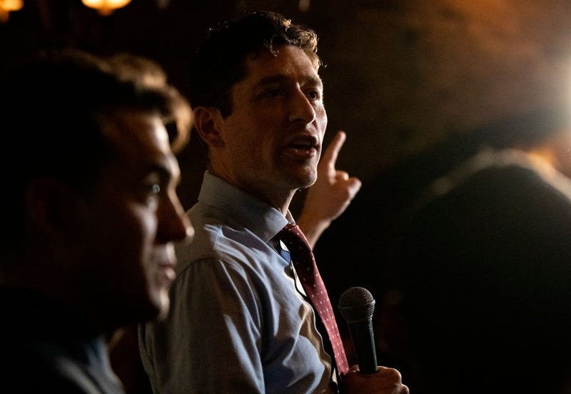 Minneapolis mayor Jacob Frey speaks to supporters at an Election Night party on November 2, 2021 in Minneapolis, Minnesota. 