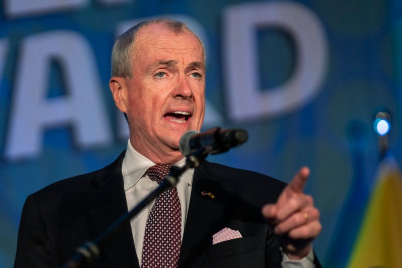 New Jersey Governor Phil Murphy gives a victory speech to supporters at Grand Arcade at the Pavilion on November 3, 2021 in Asbury Park, New Jersey.