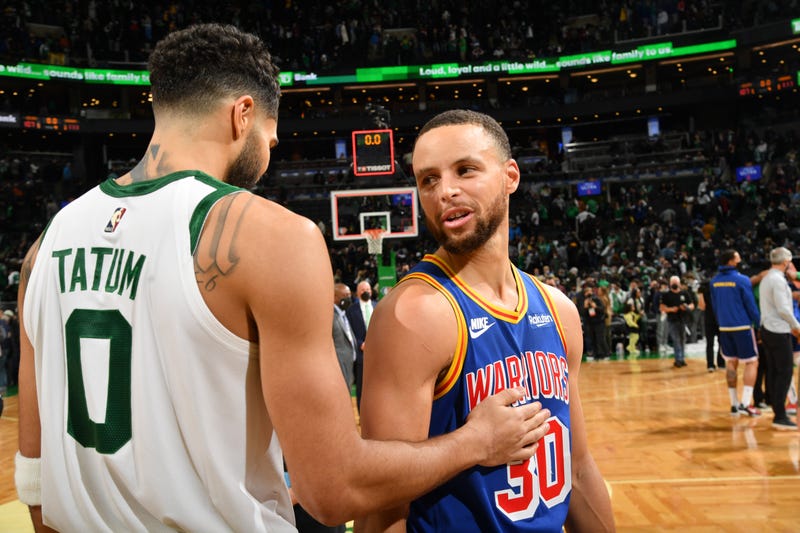 Jayson Tatum and Stephen Curry