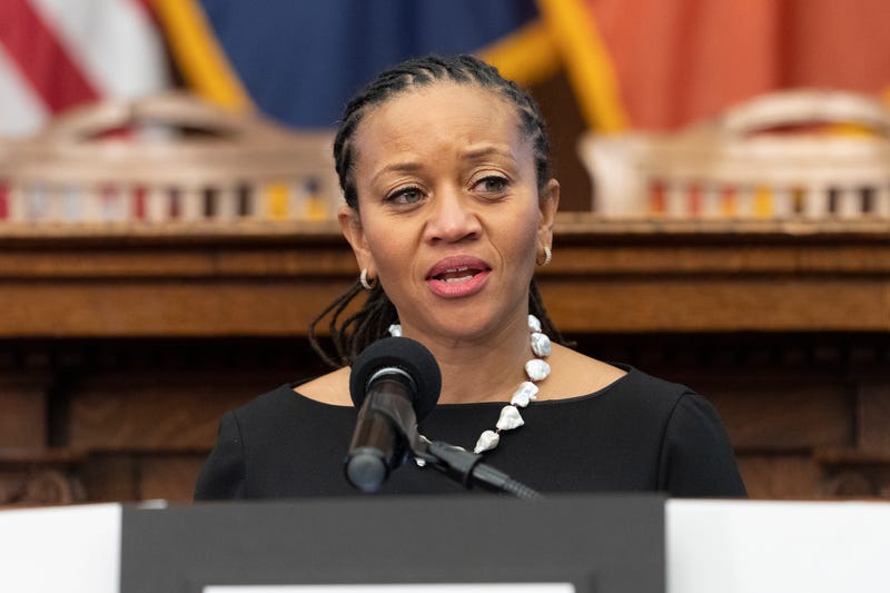 Sheena Wright is seen at Brooklyn Borough Hall in December 2021]