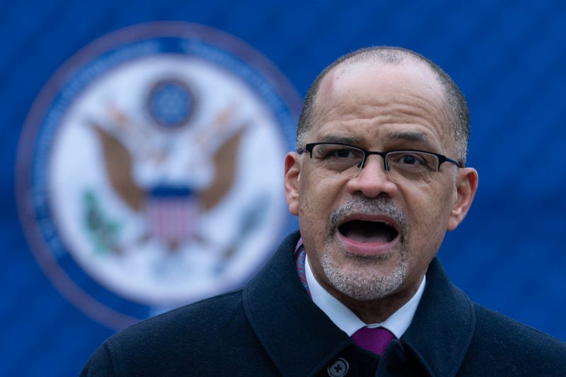 David Banks, chancellor of the New York City Department of Education, speaks during a news conference earlier this year in the Bronx