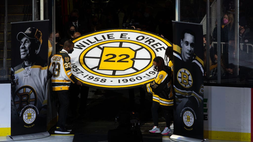 Willie O’Ree ‘thrilled to be a part of the Bruins forever’ as No. 22 is retired