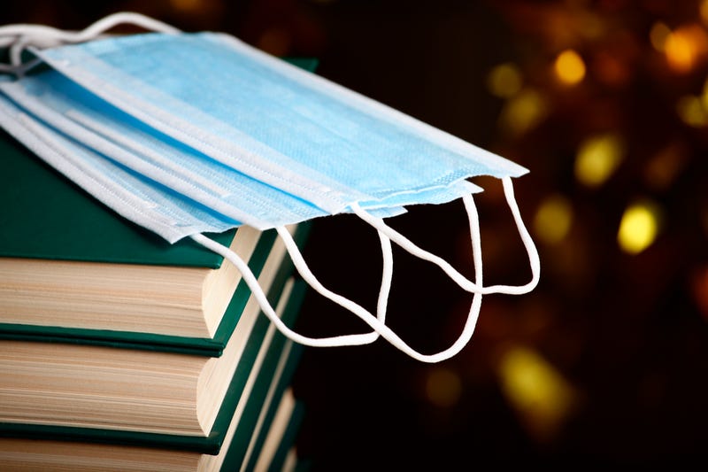 College Books with Mask