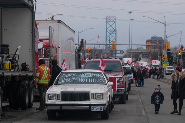 Windsor Mayor Drew Dilkens vowed to end the major road blockade set up by COVID-19 protestors that has crippled international trade at the Ambassador Bridge, a vital artery for commercial operations between Canada and the United States.